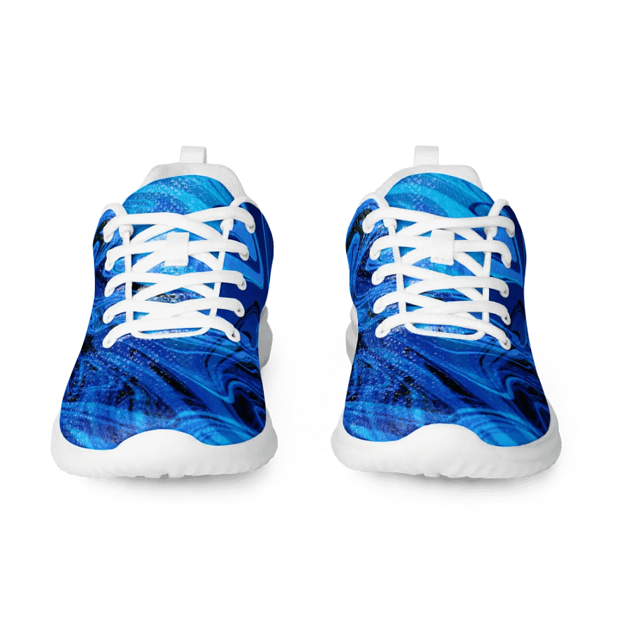 Marbled Blue and Black Women's Athletic Shoes product image (7)