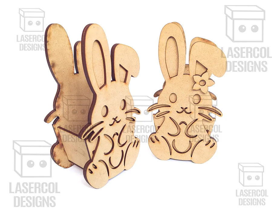 Easter Bunny Basket Bundle (Set 1-2-3-4) - Laser Cut Files product image (2)