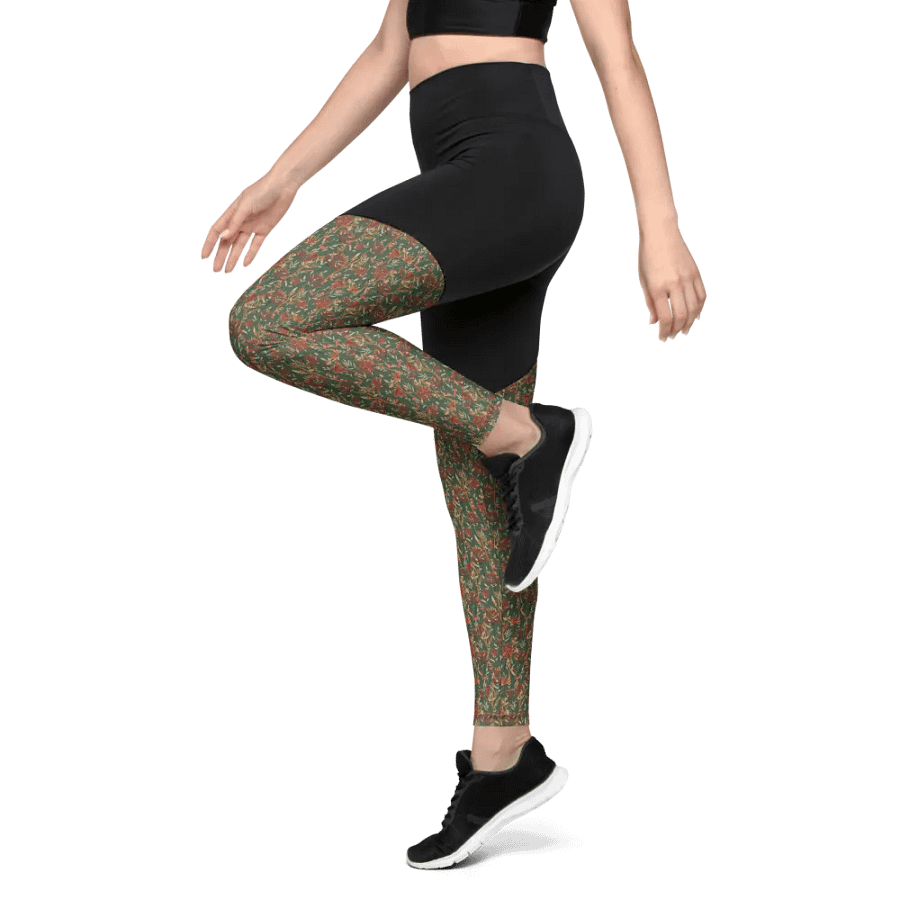 Brown All-Over Print Sports Leggings product image (10)