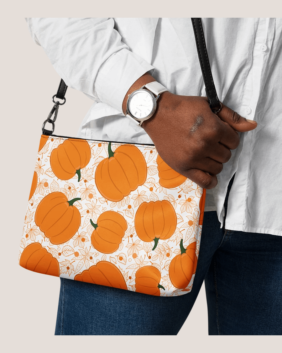 Chic Pumpkin Pattern Fall Crossbody Bag | Autumn Accessories