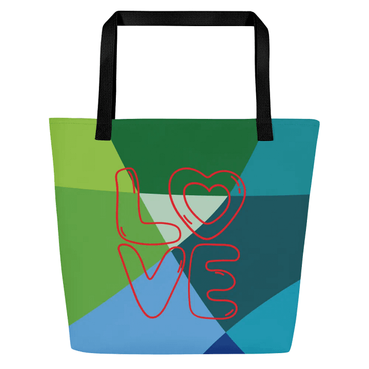 “Love” Multi-color Geometric Tote Bag product image (1)