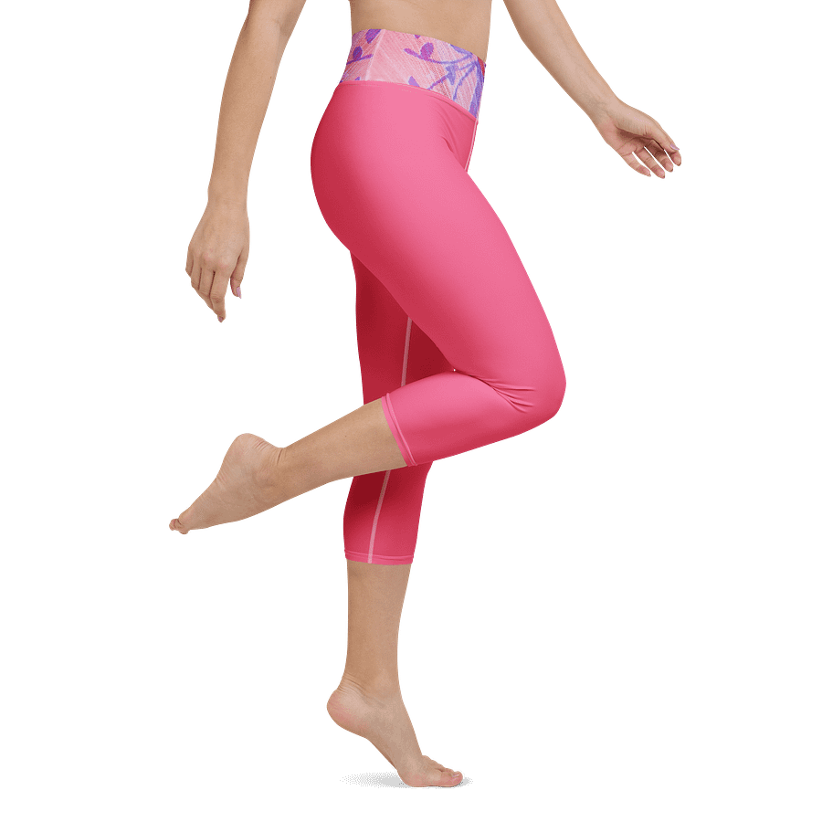 Paradise Breeze Brink Pink Yoga Capri Leggings product image (3)