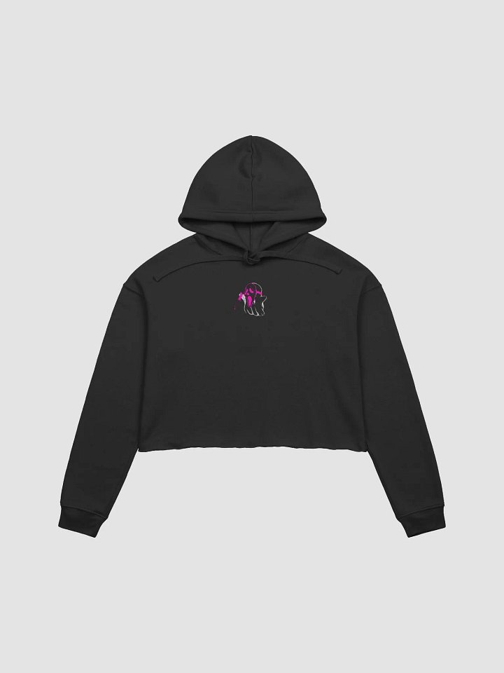 Pink Scream Gh0stie Crop Hoodie- Black product image (1)