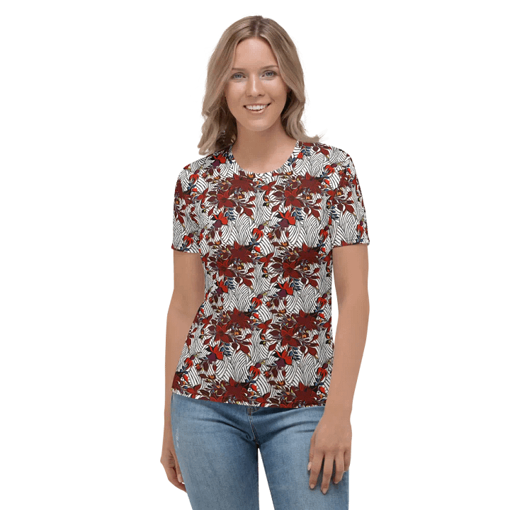 Floral Stripes | Women's Crew Neck T-Shirt product image (1)