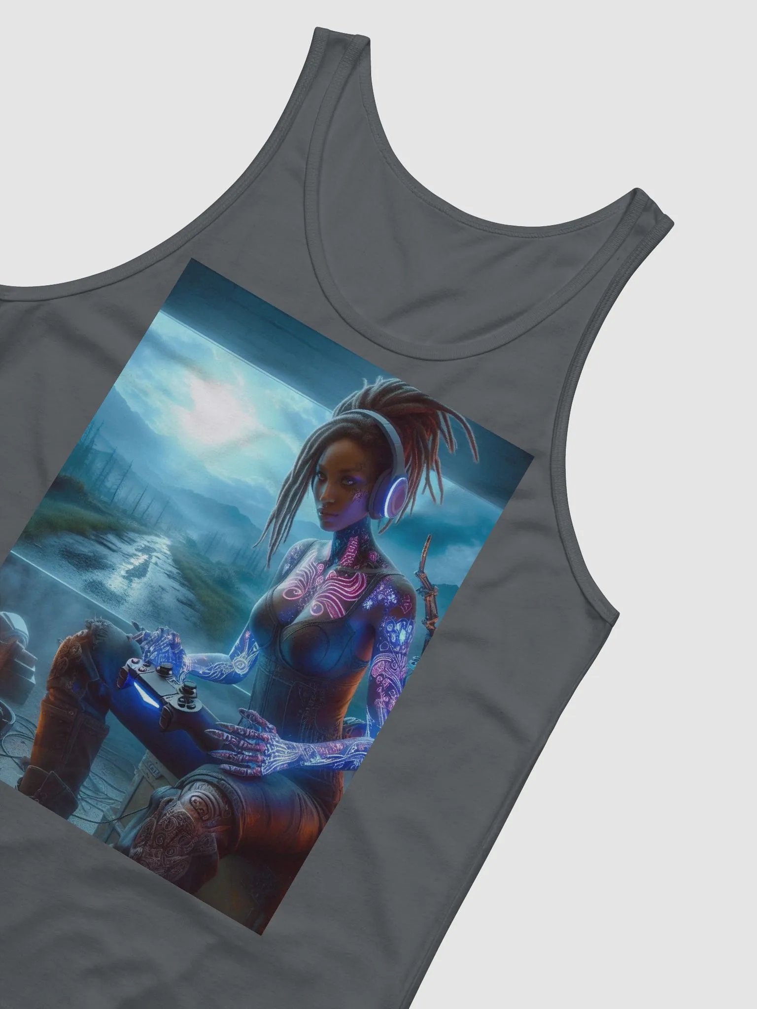 Neon Cybernetic Gamer Tank product image (32)