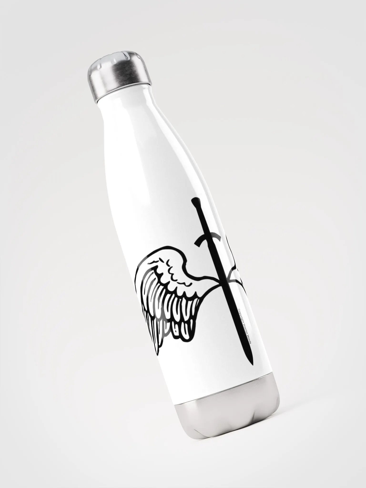 Warrior Words Black Logo Watter Bottle product image (3)