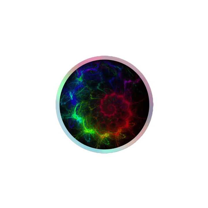Fractal Chakra Kiss-Cut Holographic Sticker product image (1)