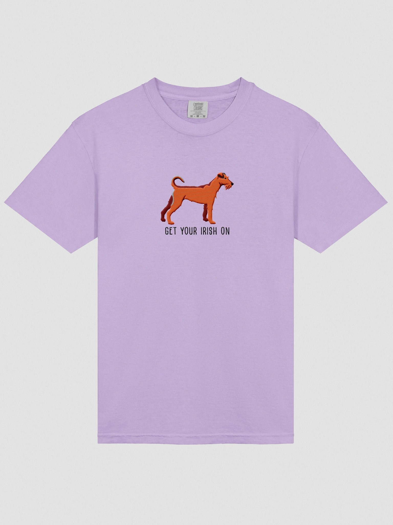 Get Your Irish On T-Shirt(Embroidered) of an Irish Terrier(Red) product image (6)