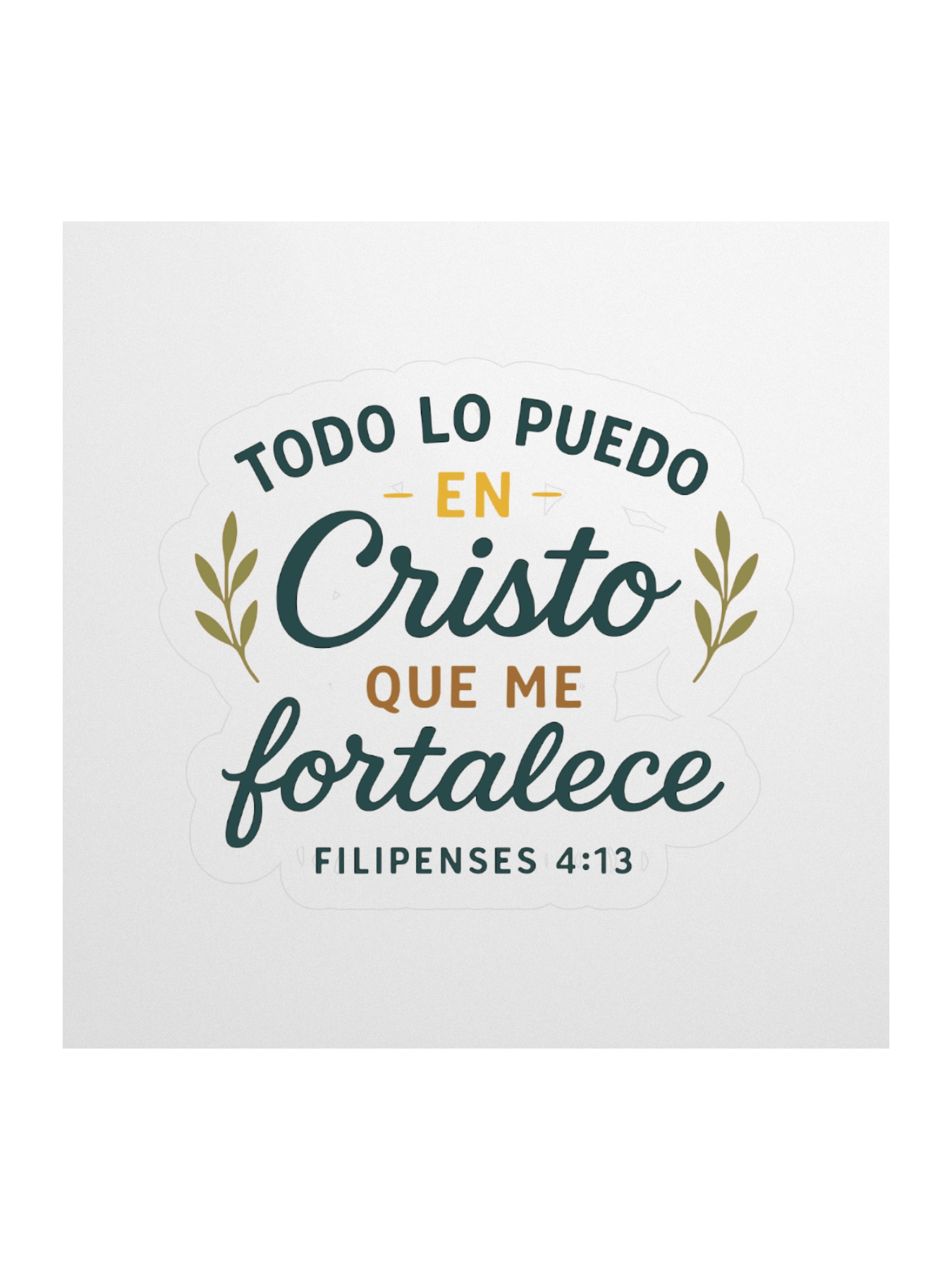 Spanish Faith Sticker – “Todo lo puedo en Cristo” – Christian Kiss-Cut Vinyl product image (1)