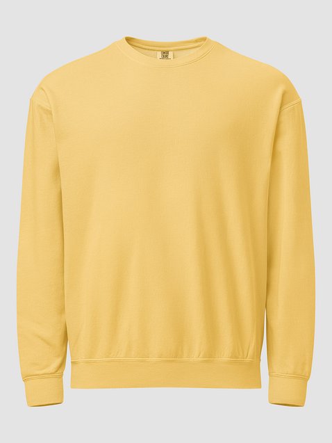 Photo showing Comfort Colors Unisex Garment-Dyed Fleece Crewneck Sweatshir