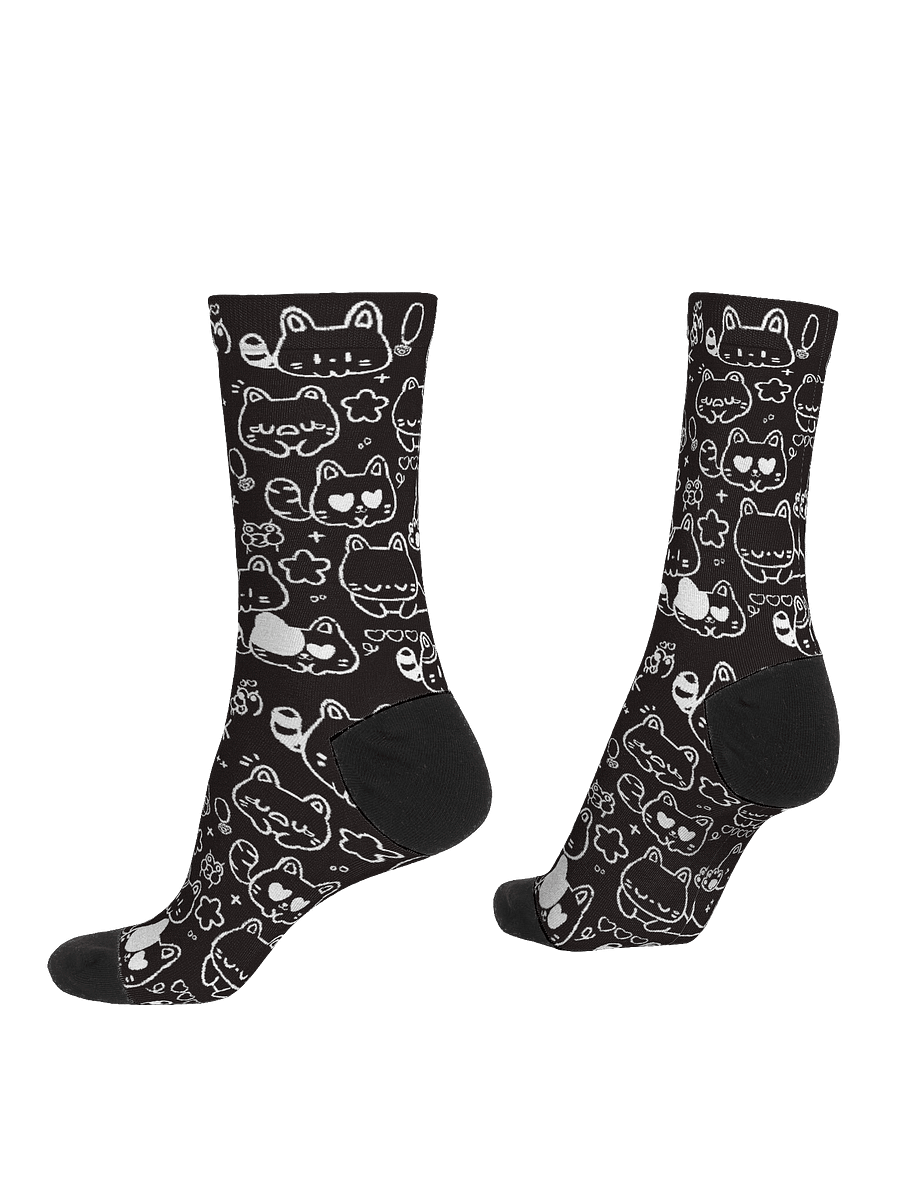 Cute Cat Doodles - Crew Socks product image (4)