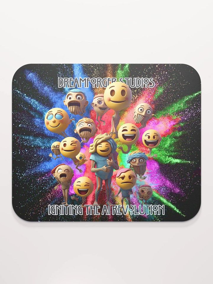 Expression Explosion: Emoji Chaos: Technicolor Dreamscape Edition Mouse Pad product image (2)