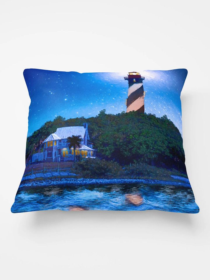 St. Augustine Lighthouse – Florida Starry Night Throw Pillow product image (2)