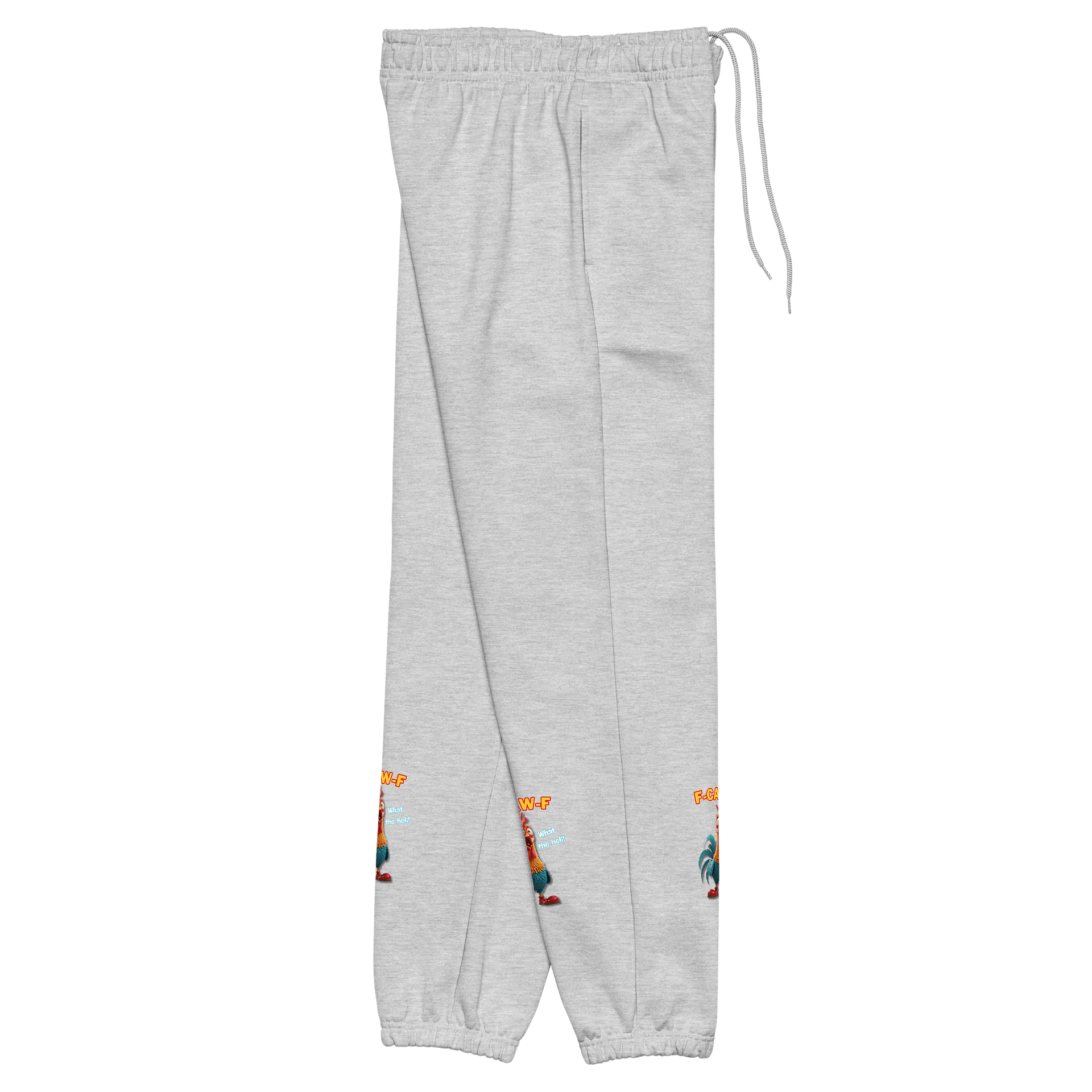 Funny Rooster Sweatpants – Bold Rooster Graphic Joggers with “F-CAW-F” & “What the Helli” Slogans – Farm Humor Pants, Gag Gift product image (16)