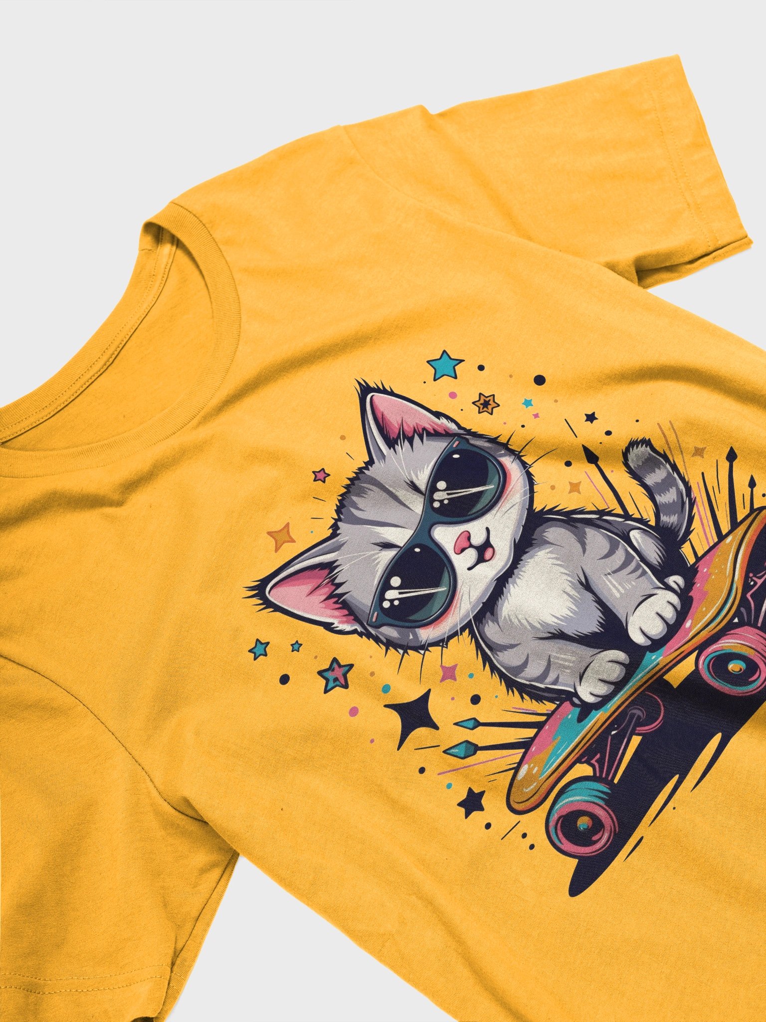 Cool Cat Skateboarder T-Shirt product image (20)