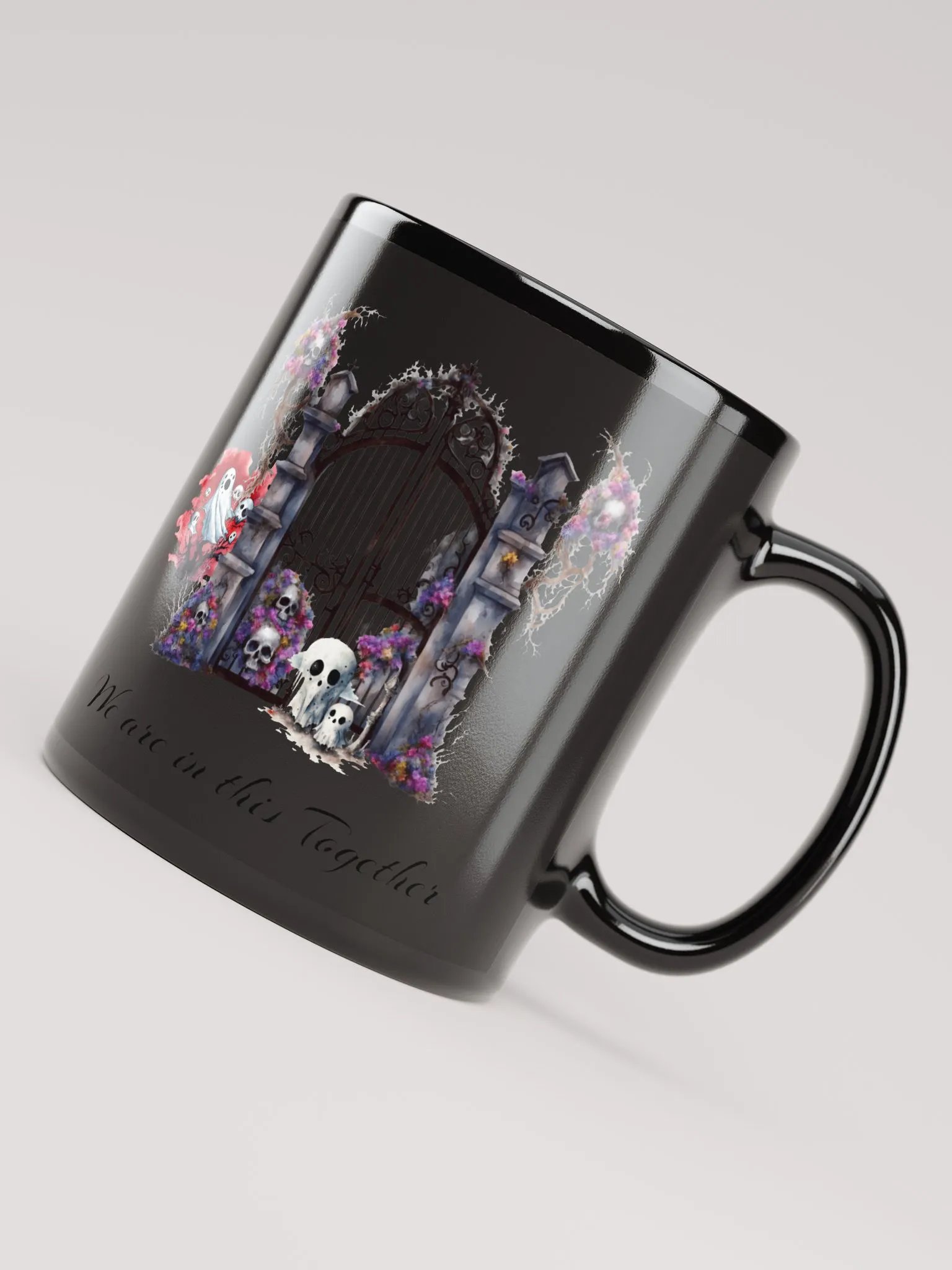 Skull Gate Black Glossy Mug product image (8)