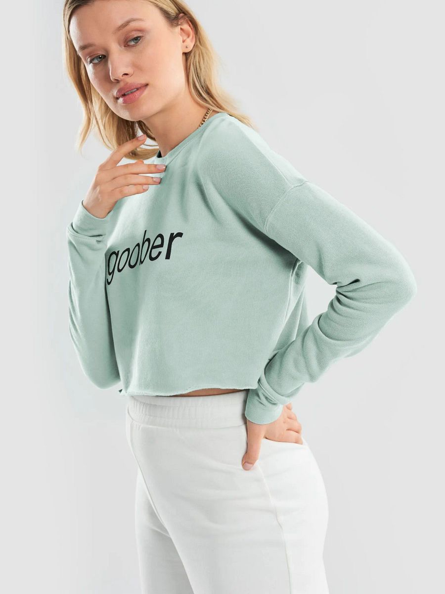 Goober (Black Text) Embroidered Crop Top Sweater product image (20)