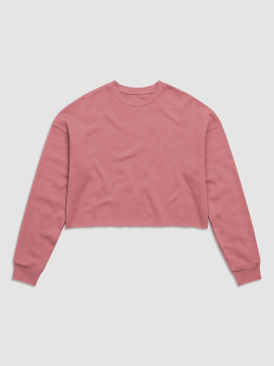 Plain Color Mauve Crop Sweatshirt product image (5)