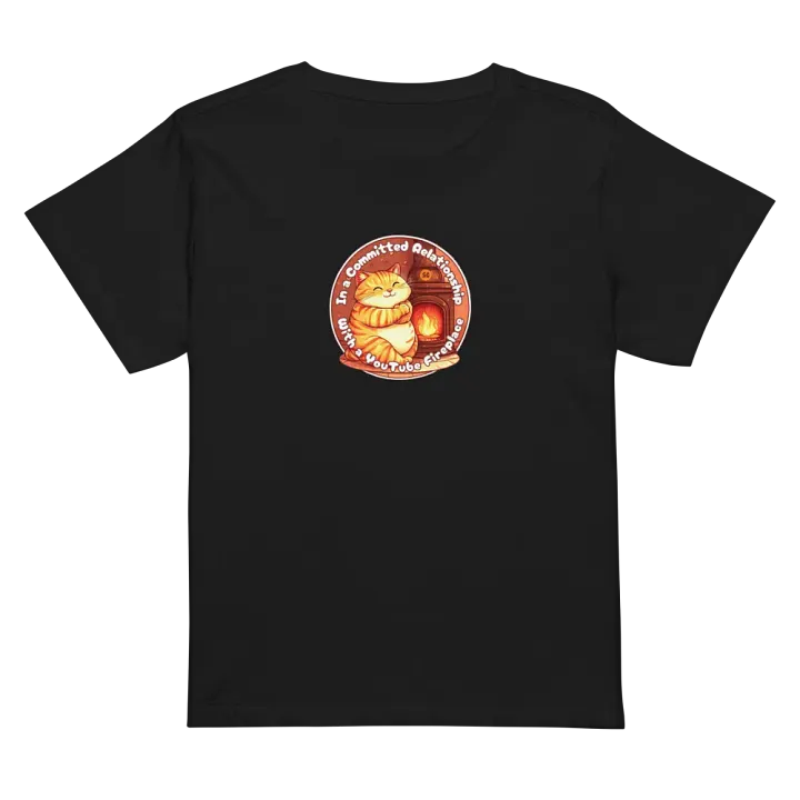 Cozy Cat - In a Committed Relationship with YouTube Fireplace | High Waisted Tee product image (1)