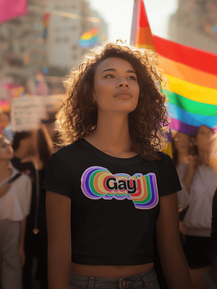 LGBTQIAP2S+ 2025, Rainbow Gay, Crop Top product image (1)