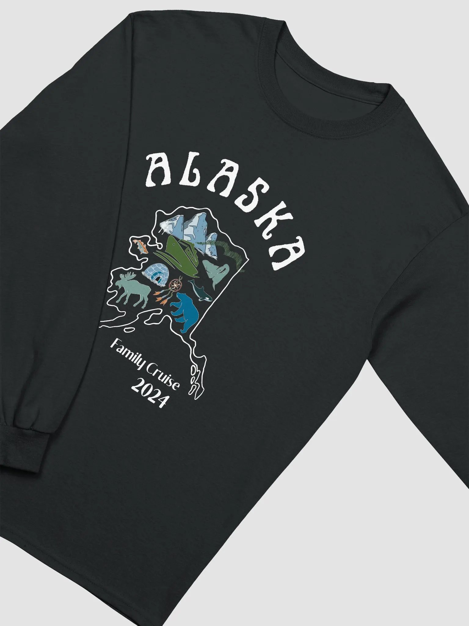 Unisex Longsleeve Adult Alaska Cruise Squad Dark Shirt product image (4)