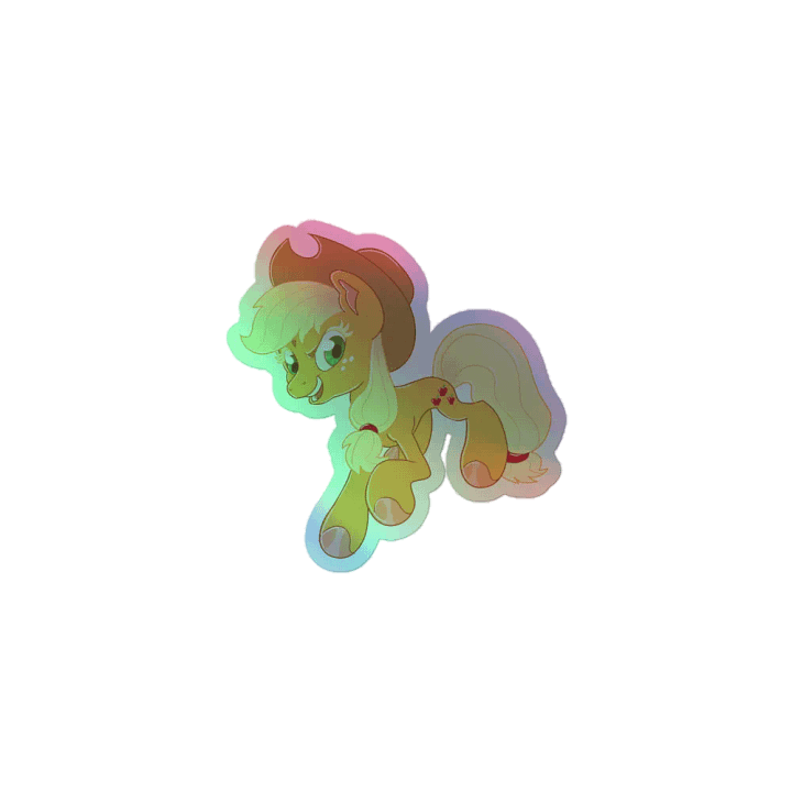 Applejack holographic sticker product image (1)