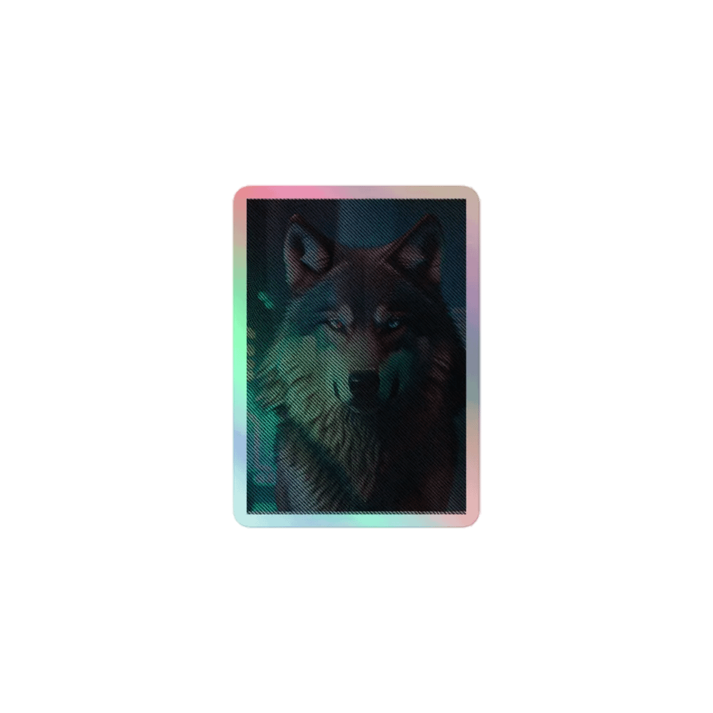 Ai wolf sticker product image (1)