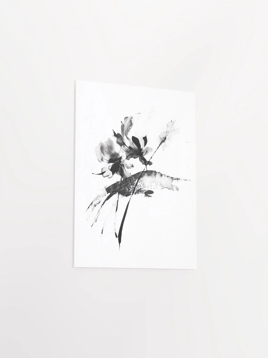 Ink Bloom III: Monochromatic Floral Art Print product image (3)