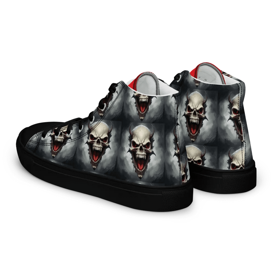 Demon Skull Men's High Top Canvas Shoes product image (6)