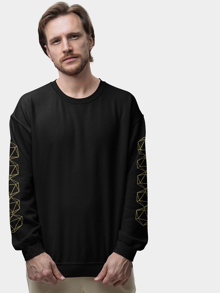 D20 Wireframe Dice Sleeve Unisex Sweatshirt for Board Gamers product image (2)