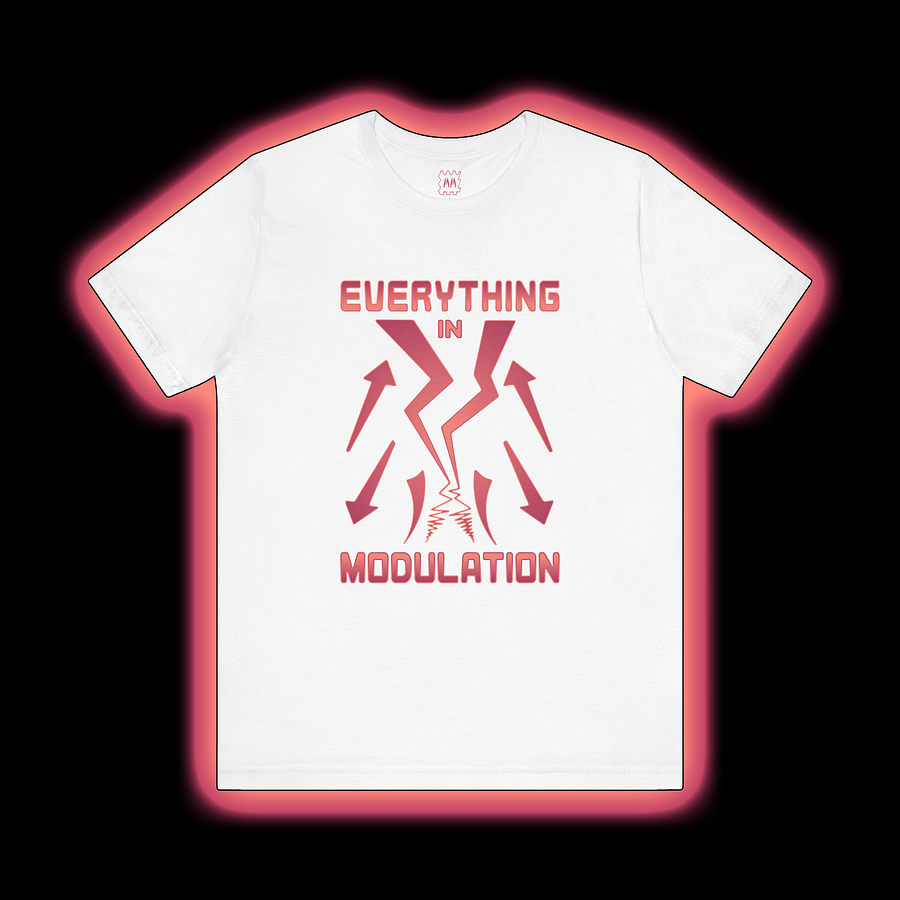 Everything In Modulation - Make Noise Maths Modular Synthesizer T-Shirt (FLAME PRINT) product image (1)