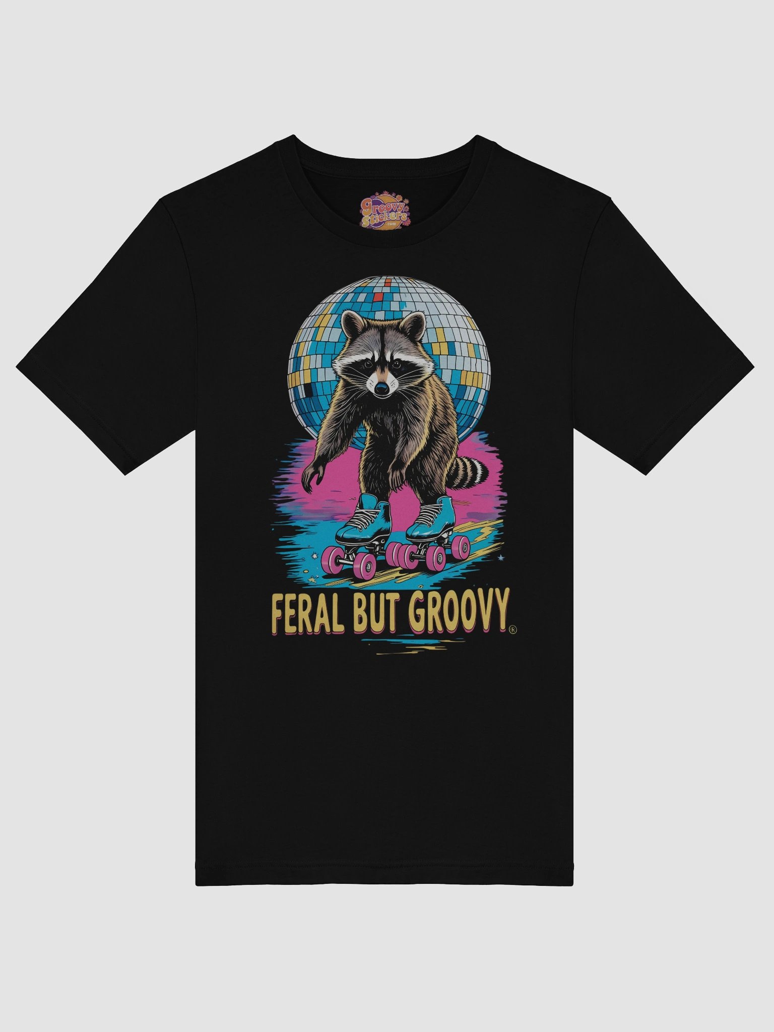 Feral groovy Disco Raccoon T-Shirt product image (5)