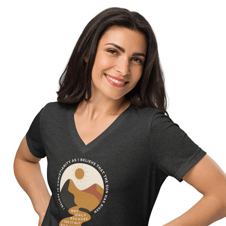 I Believe in Christianity C.S. Lewis Quote V-Neck T-Shirt product image (2)