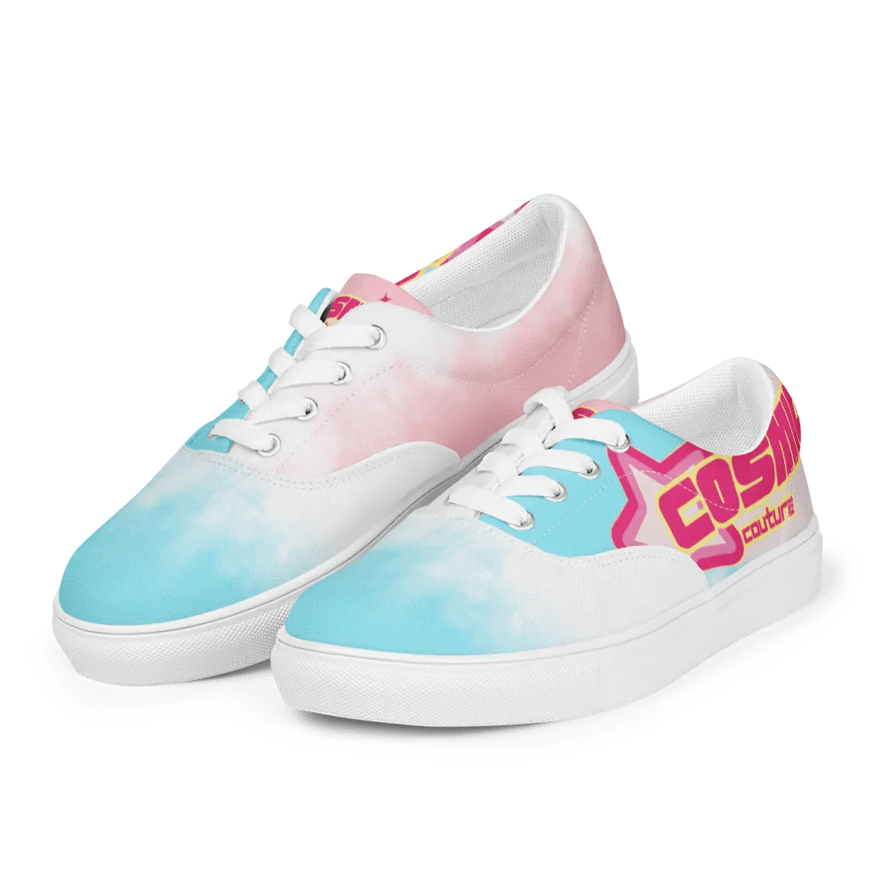Cosmic Couture Cotton Candy Men's Lace-Up Canvas Shoes product image (8)