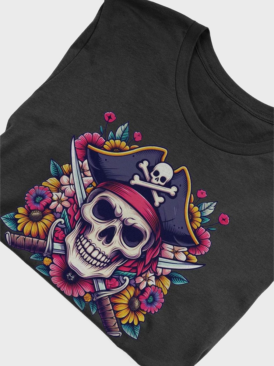 Floral Pirate Skull T-Shirt product image (13)