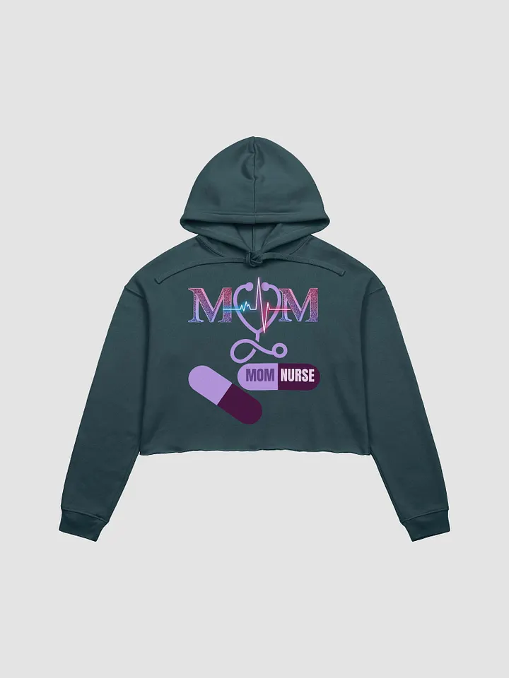 Mom Nurse Heartbeat Crop Hoodie product image (8)