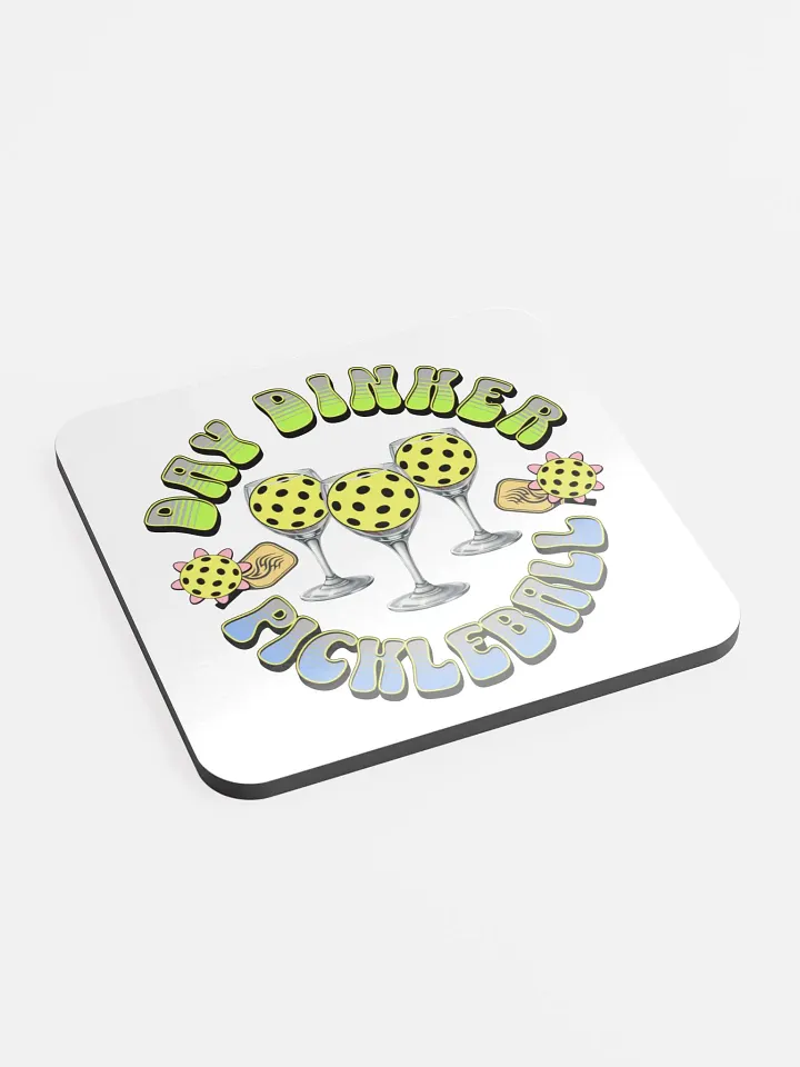 Day Drinker Pickleball Glossed Cork Coaster product image (2)