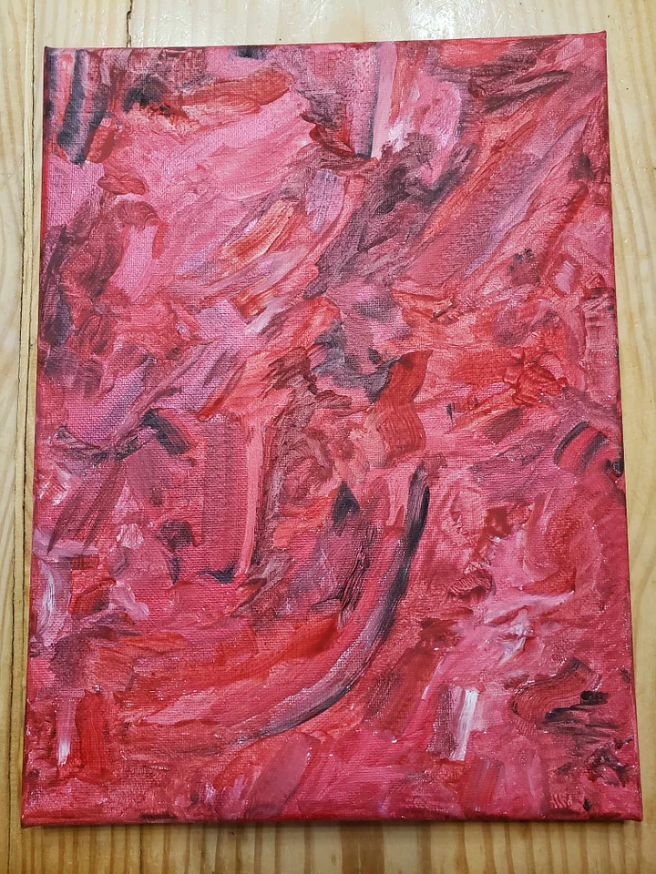 Red and Black (with White) Acrylic Painting product image (1)