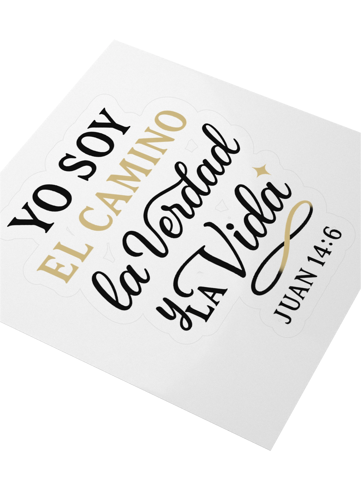 Spanish Faith Sticker – “Yo Soy el Camino, la Verdad y la Vida” – Christian Kiss-Cut Vinyl product image (3)