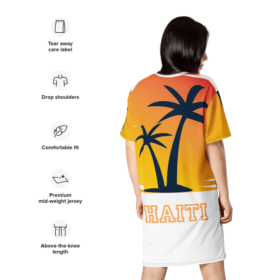 Sunset Palm Paradise T-Shirt Dress product image (10)
