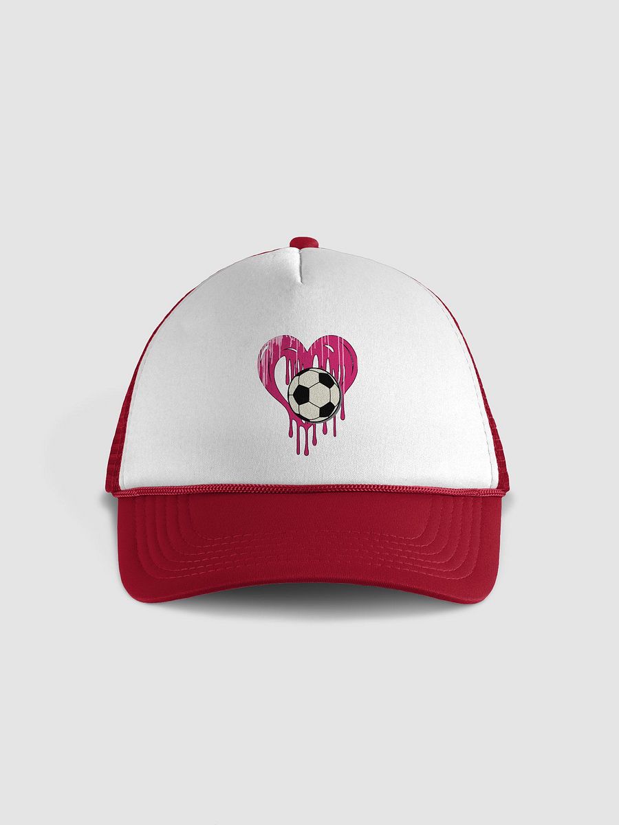 Heart Soccer Melting Ball Trucker Hat product image (5)