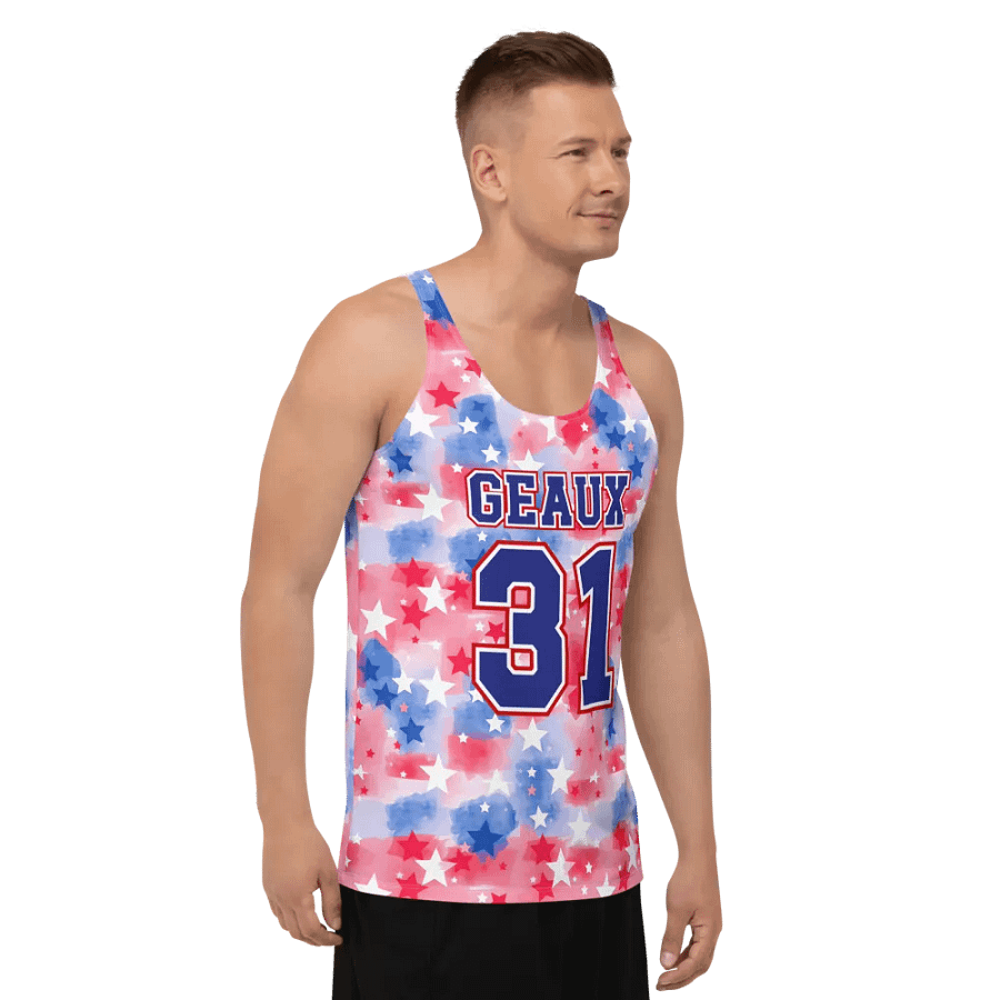 RWB All Over Print Men's Tank Top - Geaux 31 product image (10)