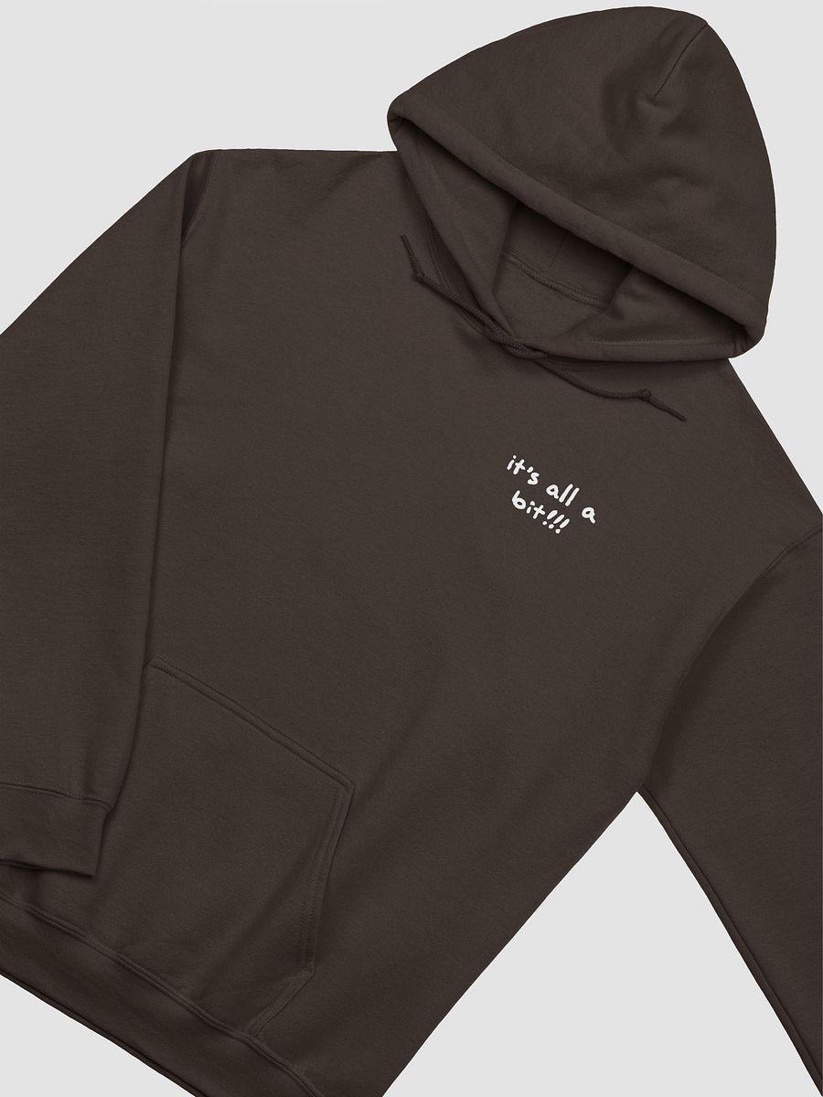 “It’s all a bit!!!” (sm. white design) classic hoodie product image (13)