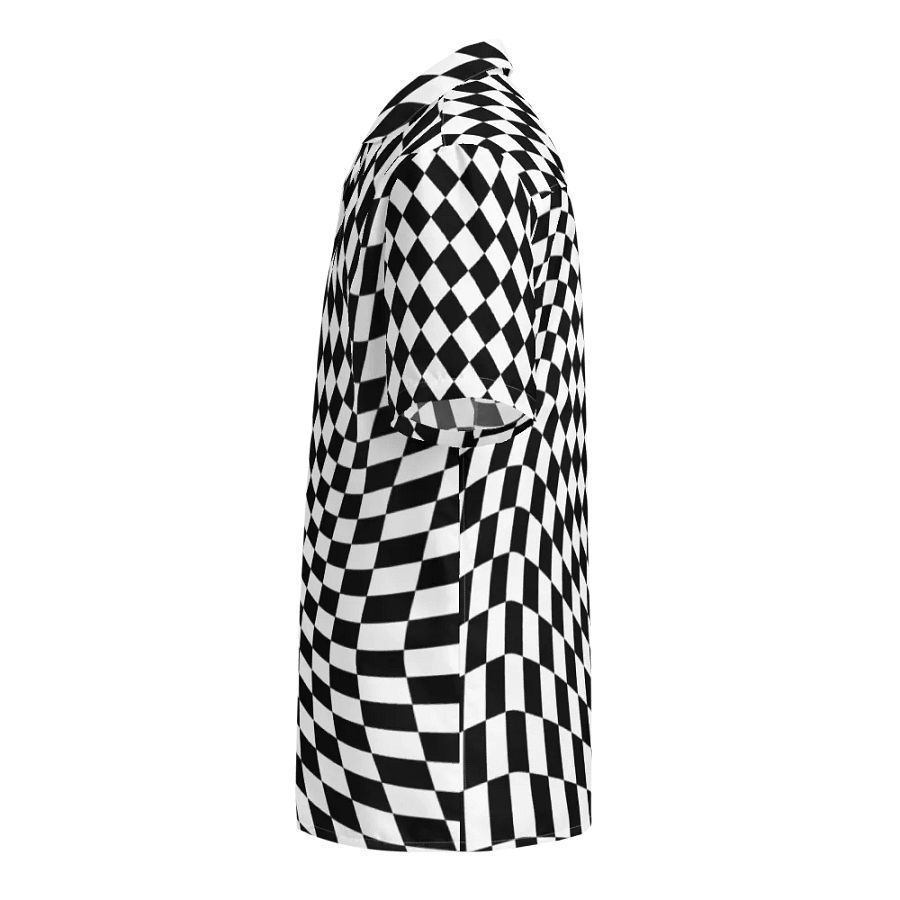Vintage Retro Distorted Checkerboard Unisex Hawaiian Shirt product image (9)