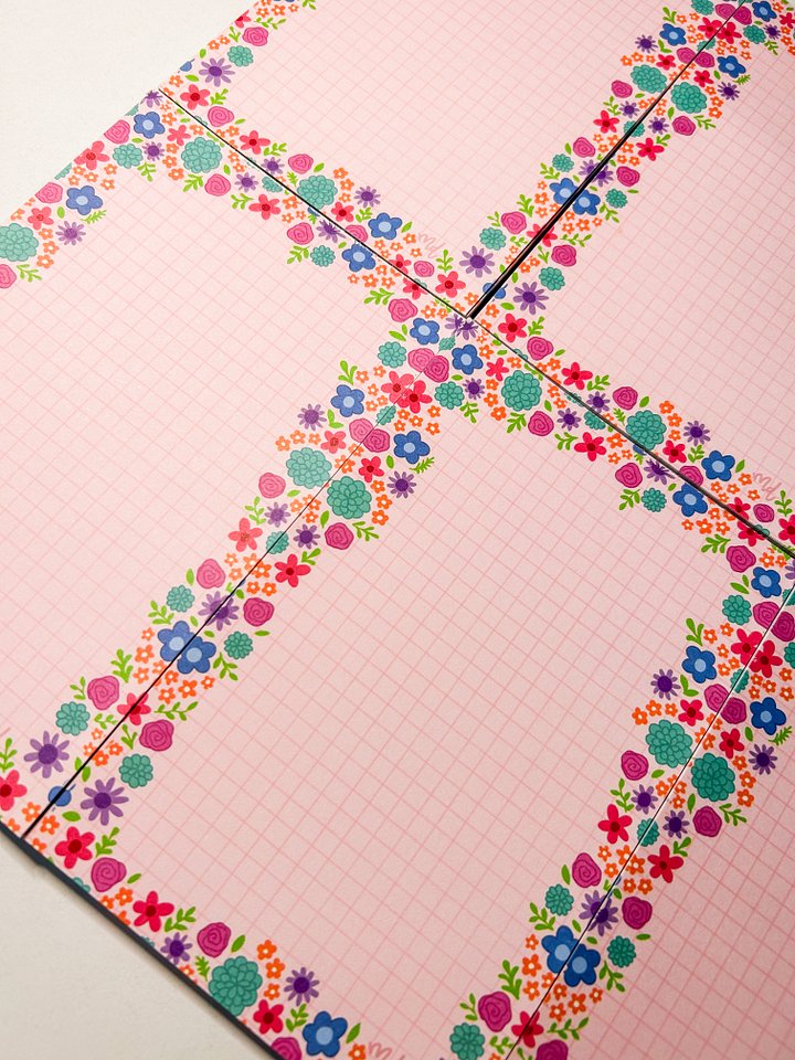 Pink Floral Doodle Notepad product image (1)