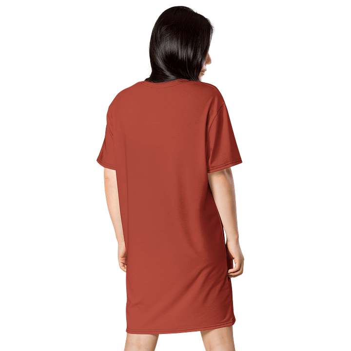 Medium Carmine Oversized T-Shirt Dress | Stretchy Fabric | Casual or Formal Style | Sizes 2XS-6XL | Exclusive Design product image (2)