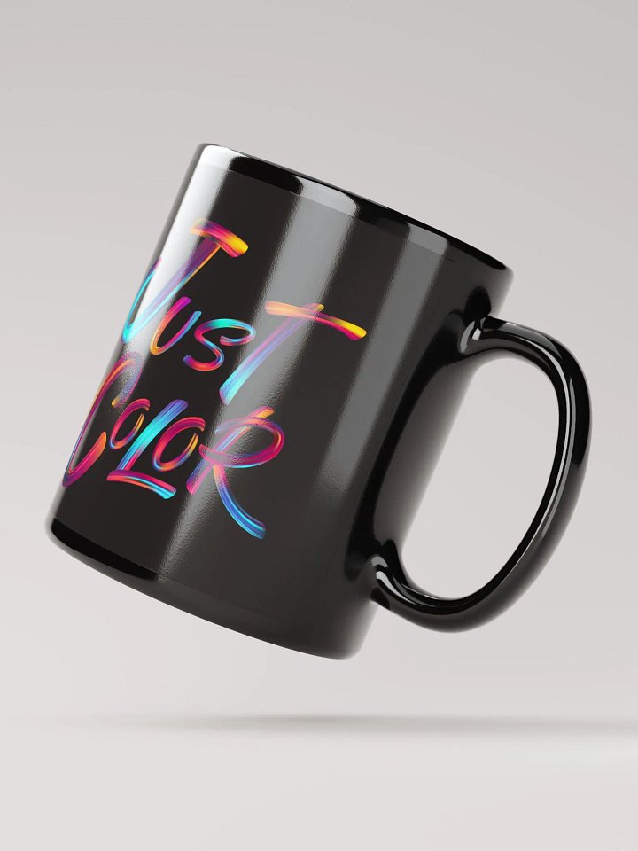 Vibrant Brushstroke 'Just Color' Black Mug product image (2)