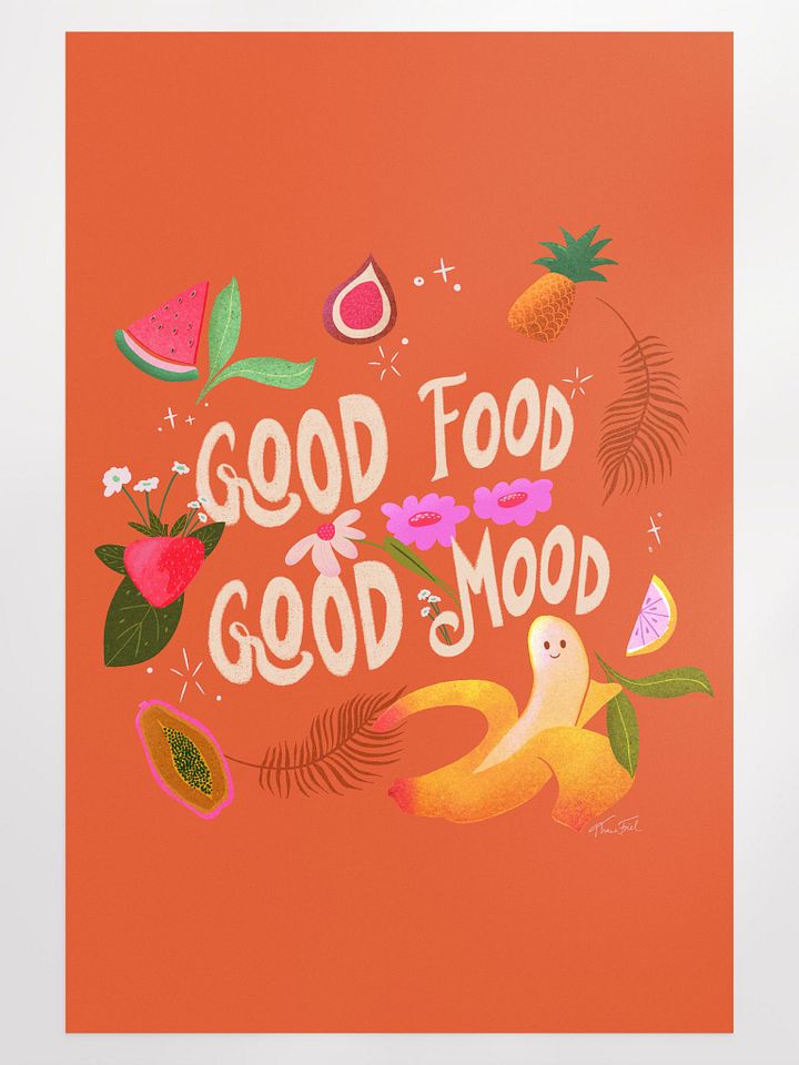 Good Food Good Mood Orange • Matte Paper Poster product image (3)