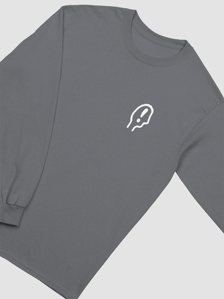 EXCLAIMING MENTALLY (sm. white design) printed cotton long sleeve product image (1)