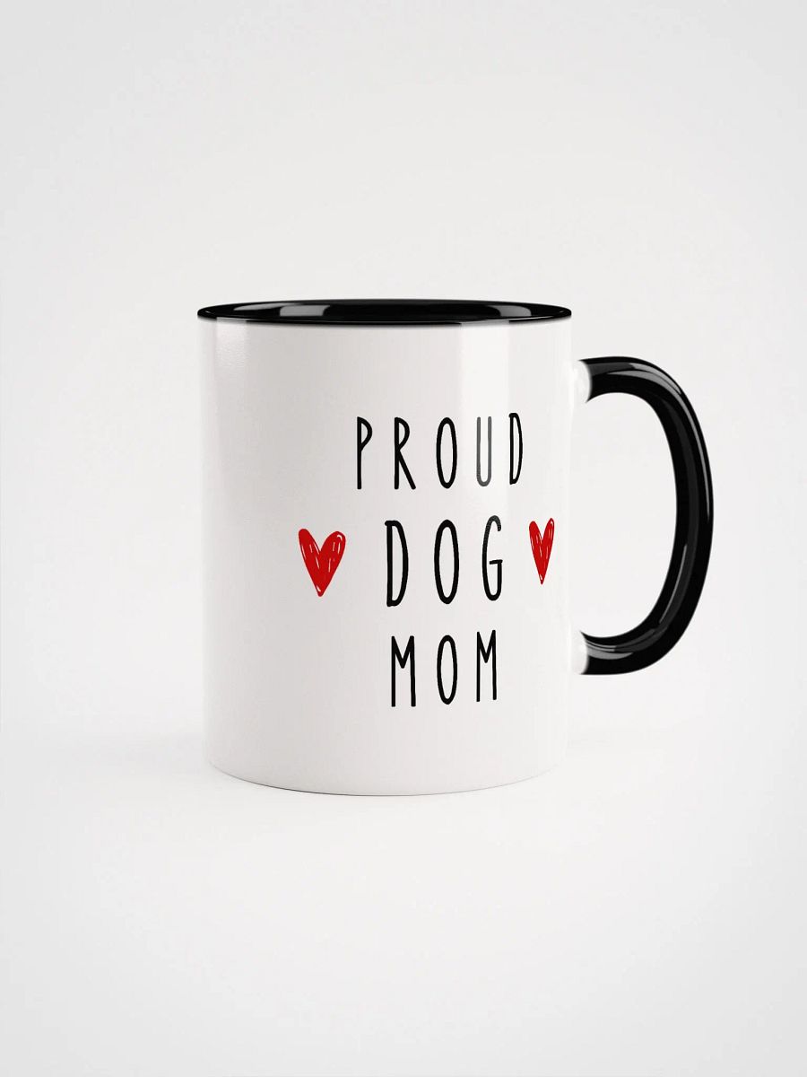 Proud Dog Mom - White Ceramic Mug with color inside product image (1)